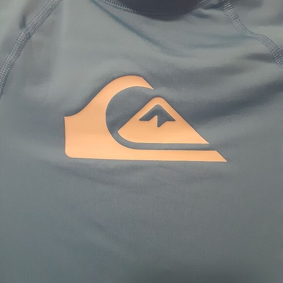 Quicksilver Rash Guard Sun Surf Shirt Blue Compression Mens Size XS - Picture 2 of 10
